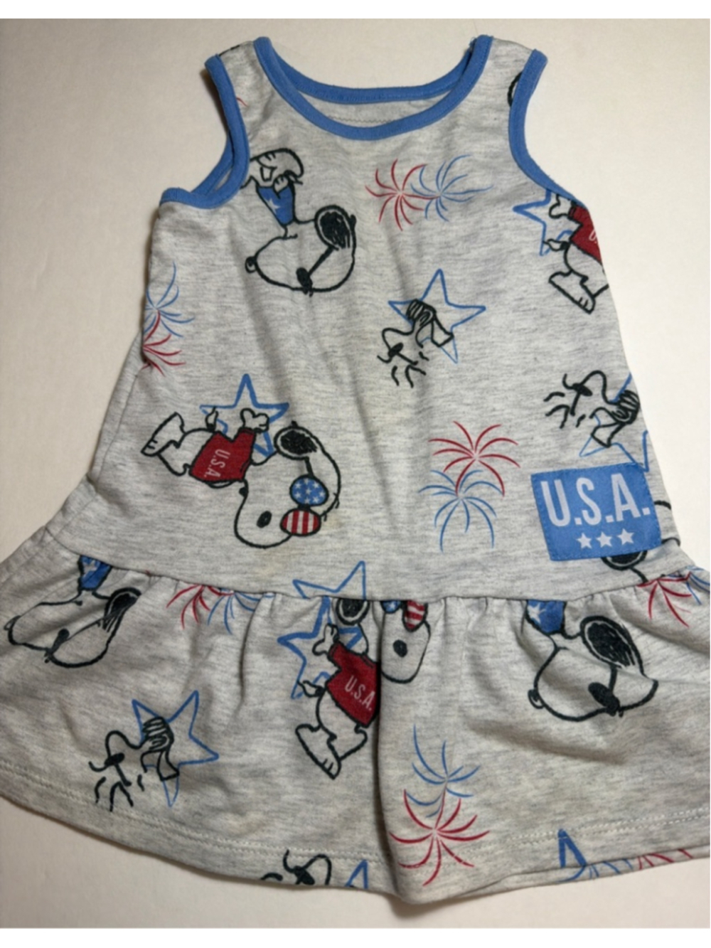 PEANUTS Snoopy Patriotic Summer Tank Dress 18 Months July 4th Independence Day